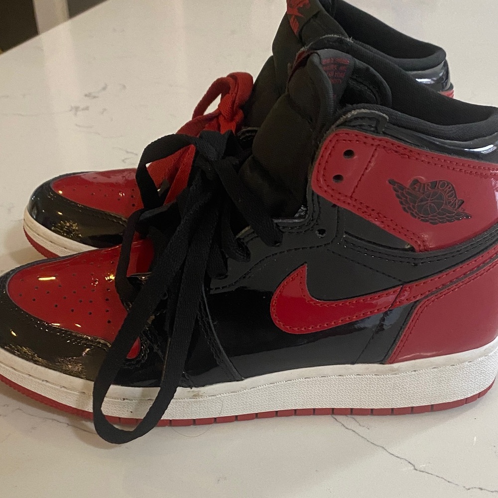 Nike Air Jordan 1 High Black and Red Sneakers